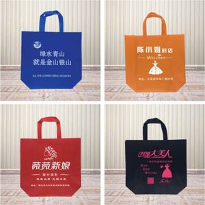 Design Custom Eco-Friendly Cotton Handle Nonwoven Tote Bags Bulk Wholesale Reusable Grocery Shopping Bags with Logo Printing - Product Image 6
