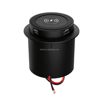 Prix d'usine, vente chaude, chargeur de véhicule sans fil universel 12V/24V, charge sans fil 15W + USB-A QC3.0 + Type C PD3.0