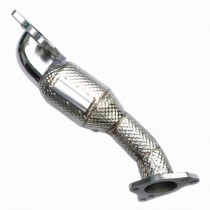 Tubo de escape de acero inoxidable para Alfa Romeo Giulia 2.0T, pulido a espejo, con escudo térmico, sistema de escape automático, producto RTS - Product Image 1
