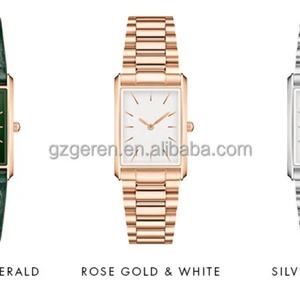 Reloj de Pulsera de Cuero Marrón para Hombre y Mujer, con Movimiento Japonés, Nuevo Diseño Minimalista, Logotipo Personalizado, Esfera Rectangular Cuadrada - Product Image 5