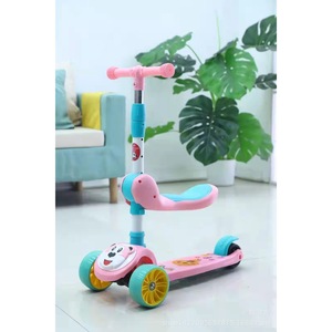 Childrens Scooter With Seat Height Adjustable 3 In 1 For Ages 2 6 Years Blue Yellow Color Mix - Product Image 2