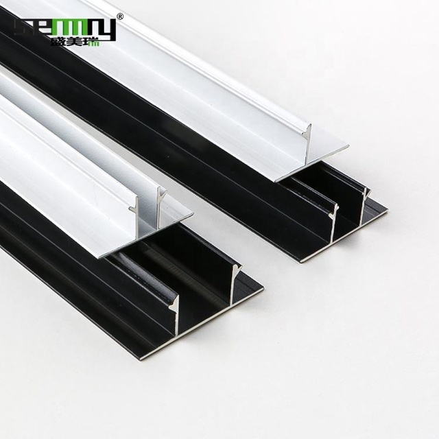 MOQ1000pcs Surface Mounted Ceiling Linear Lamp Corner Wall Decorative Aluminum Ceiling Profile Black Tile Edging Profile