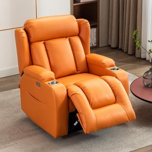 Fauteuil inclinable de luxe pour une personne - Cuir véritable, électrique, avec haut-parleurs intégrés et porte-gobelet, fauteuil inclinable moderne de qualité supérieure 579 - Product Image 2