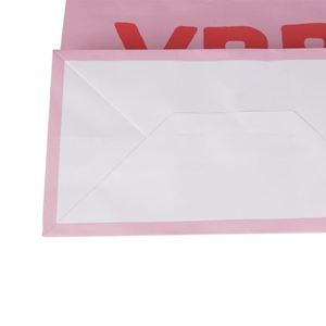 Sac d'emballage personnalisé en papier kraft blanc avec poignée torsadée pour les achats, les cadeaux, les aliments à emporter, avec impression de votre propre logo - Product Image 5