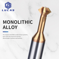Fraise à chanfreiner Lucas Tools 10-12mm en alliage tungstène-cobalt, revêtement AlTiN, 4 cannelures, support ODM/OEM