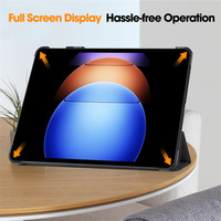 Support triple pliable en cuir PU de luxe 12.4 pouces Mi Pad Pro 6s Gen2 2024 étui intelligent pour tablette pour Xiaomi Pad 6s Pro 12.4