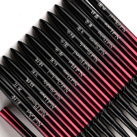 Ensemble de pinceaux à ongles professionnels Huadie Luxury 13 pièces, manche en métal noir et rouge dégradé, multifonctionnels, pour la peinture au gel UV