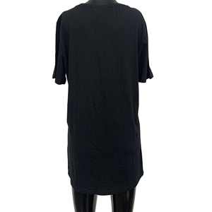 Maglietta di design con <span class=keywords><strong>paillettes</strong></span> lucenti reversibili di alta qualità cambio nero 2 vie <span class=keywords><strong>paillettes</strong></span> lettera camicie estive divertenti per le donne - Product Image 2