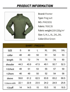 FRONTER 아웃도어 레인저 그린 전투복 군복 전술 슈트 AK 유니폼 - Product Image 2