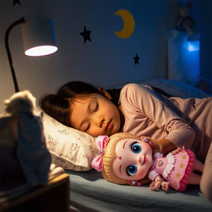 Poupée apaisante personnalisée pour bébé, jouet parlant en plastique pour filles, aide au sommeil - Product Image 2