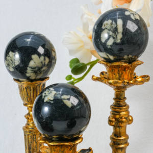 Haute qualité gros cristaux pivoine jaspe pierres précieuses artisanat pivoine pierre sphère guérison boule de cristal pour la méditation - Product Image 3