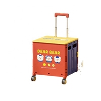 Chariot de courses pliable en plastique pour supermarchés et usage domestique, chariot compact pour monter les escaliers, chariot de camping pliable pour pique-nique et activités de plein air