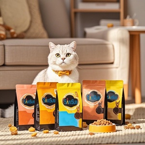 Stampa digitale personalizzata a prova di odore cane trattare sacchetto di alluminio cibo per animali domestici sacchetti di imballaggio con finestra
