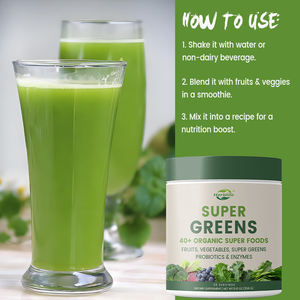 ผงเครื่องดื่มผลไม้และผักสูตรออร์แกนิก ซุปเปอร์กรีน สำหรับดื่มทุกวัน ผลิตแบบ OEM แบรนด์ส่วนตัว ผสมวิตามิน - Product Image 4