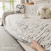Housse de canapé toutes saisons en fil de laine Inkstone Snow-Mao, modèle une pièce, anti-griffures de chat, antidérapante, couverture intégrale, élastique et respirante