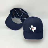 Casquettes de baseball ajustables en PVC perforées au laser avec cordon, pour la plage et la natation, personnalisables, vente en gros