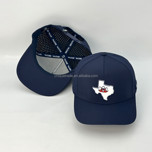 Casquettes <span class=keywords><strong>de</strong></span> baseball ajustables en PVC perforées au laser avec cordon, pour la plage et la natation, personnalisables, vente en gros - Product Image 6