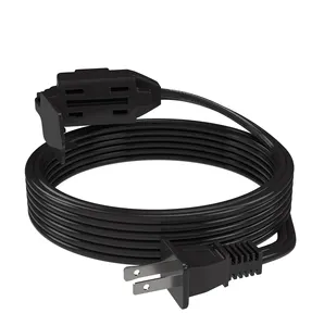 ETl approved 15ft cable 2 prong indoor 16/2 SPT 3 outlets extension cord