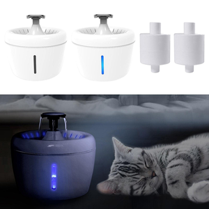 Fontaine à eau automatique pour animaux de compagnie, blanche, 2,5 litres, fontaine à eau pour chat, silencieuse, avec filtre - Product Image 4