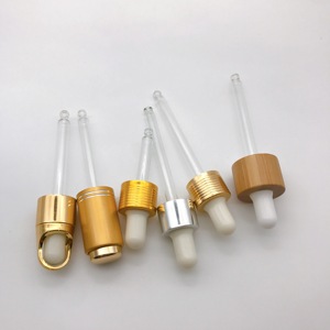 20/410 de galvanoplastia de aluminio Collar de goma cuentagotas de vidrio - Product Image 4