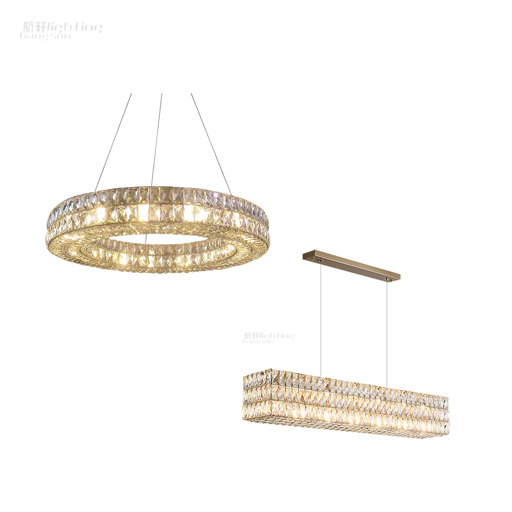 Круглые дизайнерские светильники для гостиной с прямоугольным светом, современные светильники chanderlier, роскошные хрустальные светильники