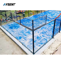 Verre trempé transparent solide de haute sécurité de 12 mm pour terrains de sport panoramiques (tennis, cricket, paddle-tennis)