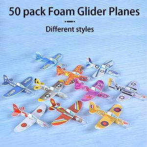 Lot de 50 avions planeurs <span class=keywords><strong>en</strong></span> mousse pour enfants, jouets d'extérieur, cadeaux et remplissages pour fêtes, avions <span class=keywords><strong>en</strong></span> <span class=keywords><strong>papier</strong></span>, jouets volants pour enfants - Vente chaude - Product Image 4