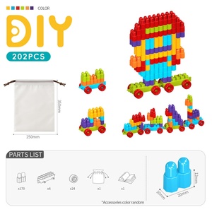 โต๊ะเกมตัวต่ออนุภาค DIY ของเล่นเสริมพัฒนาการเด็กอนุบาล ตัวต่อภาษาอังกฤษ ประกอบและต่อประกอบได้ สองสี - Product Image 4