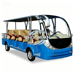 รถรับส่งนักท่องเที่ยวไฟฟ้าสีขาว 72V 14 ที่นั่ง สำหรับรีสอร์ท - Product Image 1