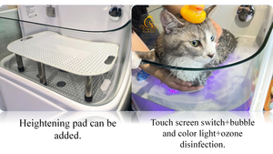 EUR PET Bañera Multifuncional de Acrílico para Mascotas R-02B con Control Táctil y Esterilización con Ozono para Salón de Spa para Mascotas - Product Image 6