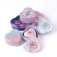 Boîte Cadeau Souvenir en Métal en Forme de Cœur pour Bonbons de Mariage, Élastiques à Cheveux, Écologique, Jetable, Artisanale, Design Dessin Animé, Bougie
