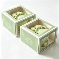 Boîte à gâteau biodégradable en encre de soja avec logo personnalisé, boîte d'emballage de haute qualité pour gâteaux, biscuits et pâtisseries, vente en gros de boîtes d'emballage pour gâteaux