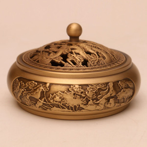 Quemador de Incienso de Cobre Puro Tongpu Craftsman, Quemador de Incienso de Sándalo, Quemador de Incienso de Estilo Antiguo, Incienso para el Hogar - Product Image 1
