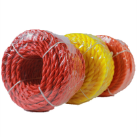 Corde en plastique tressée de corde de haute qualité PP utilisée dans les navires marins 8mm 10mm corde d'amarrage en polypropylène PP