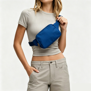 Bolsa Deportiva de Cintura con Correa Ancha, Impermeable, de Nailon, con Cierre Dorado, para Yoga, 2L, Disponible en Almacén de EE. UU. - Product Image 6
