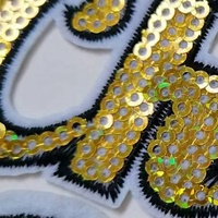Super Bling paillettes broderie lettres Chic fer sur patchs Appliques vêtements autocollant paillettes broderie fer sur patchs