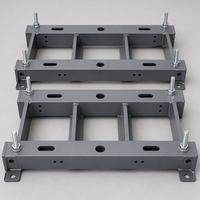 Support en acier soudé sur mesure, robuste, avec trous pré-perforés, revêtement poudré, certifié ISO-9001, usine OEM