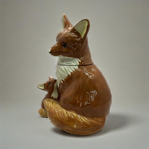 FOX mẹ và bé gốm <span class=keywords><strong>Cookie</strong></span> <span class=keywords><strong>Jar</strong></span> với nắp Fox gia đình <span class=keywords><strong>Cookie</strong></span> <span class=keywords><strong>Jar</strong></span> cho KICHEN và nhà sử dụng - Product Image 1