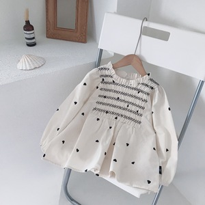 Chemisier Smocké à Manches Bouffantes pour Bébé Fille et Enfant en Bas Âge – Collection Automne - Product Image 1