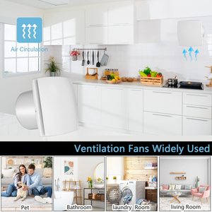 Ventilateur d'extraction 110 CFM 1.0 Sones 5.9 "<span class=keywords><strong>conduit</strong></span> blanc carré silencieux puissant plafond ou ventilateur mural pour <span class=keywords><strong>salle</strong></span> <span class=keywords><strong>de</strong></span> <span class=keywords><strong>bain</strong></span> - Product Image 5