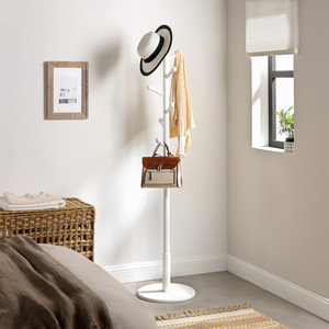 Vasagle ชั้นวางเสื้อโค้ทสำหรับวางบนโต๊ะแบบโมเดิร์นพร้อมตะขอโค้ง7ตัวยืนเสื้อโค้ทไม้แข็งแบบยืนฟรีสำหรับใส่เสื้อผ้า<span class=keywords><strong>หมวก</strong></span>กระเป๋าใส่เสื้อผ้าใช้ในตู้เสื้อผ้า - Product Image 2