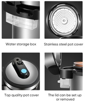 Cuisinière électrique à pression intelligente à double cuve de 5 L, boîtier en acier inoxydable, pour usage domestique et hôtelier, avec fonction de pré-pression