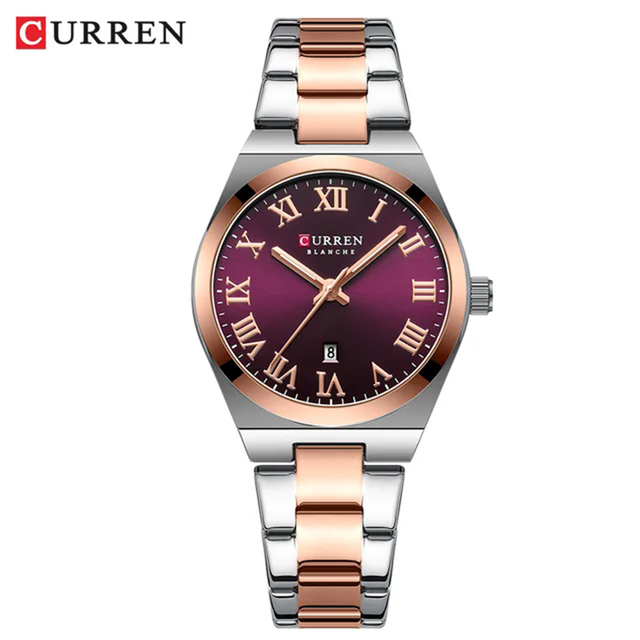 CURREN New Women Watches Fashion Casual Female Ladies Stainless Steel Quartz Wristwatches Life Waterproof Girlfriend Gift