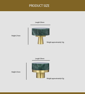 JAYA kenop pintu alami batu marmer kuningan kabinet kenop laci lemari lemari lemari menarik pegangan kenop furnitur pegangan pintu - Product Image 4