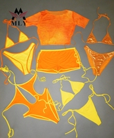 MLY Nouveau MLY Ensemble bikini 3 pièces avec paréo, Maillot de bain de luxe, Maillot de bain sexy à armatures pour la plage
