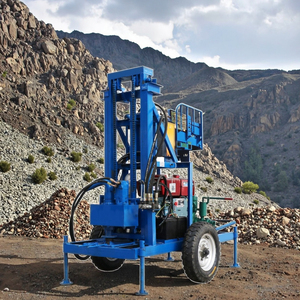 120 metri di profondità tipo impianto di perforazione piccolo idraulico Diesel ripiegato acqua di perforazione per pozzi macchina con avviamento elettrico - Product Image 1