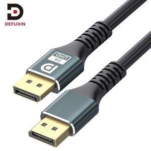 Cable DP 1.4 DFX Chapado en Oro, 1.8M, 8K 4K UHD, Cable de Video DisplayPort Flexible de PVC con Carcasa de Aluminio para Pantalla de Escritorio y <span class=keywords><strong>TV</strong></span> - Product Image 1