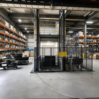 Équipement de levage d'entrepôt personnalisé, plateforme élévatrice hydraulique pour marchandises, commande électrique à distance, multi-tension, acier