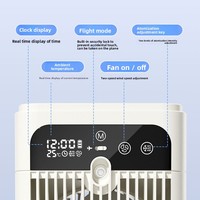 Ventilateur humidificateur transfrontalier de nouvelle génération, rechargeable par USB, 2 vitesses, 5W, climatiseur de bureau compact pour un refroidissement efficace