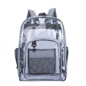 2023 Customized See Through Pvc Transparent <b>Backpack</b> for Student School Travel Clear Book Bags Clear Transparent School <b>Backpack</b> - Product Image 4